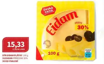 Kubík potraviny SÝR EIDAM PLÁTKY 100 g nabídka