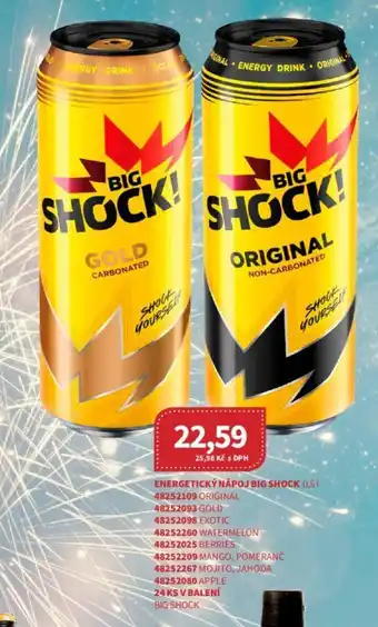 Kubík potraviny ENERGETICKÝ NÁPOJ BIG SHOCK 0,5 l. nabídka