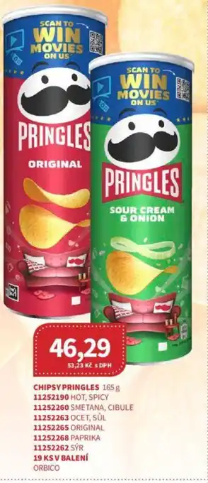 Kubík potraviny CHIPSY PRINGLES 165 g nabídka