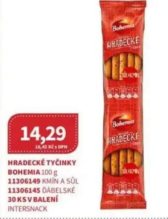 Kubík potraviny HRADECKÉ TYČINKY BOHEMIA 100 g nabídka
