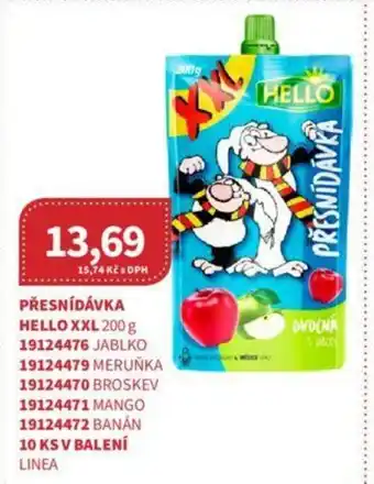 Kubík potraviny PŘESNÍDÁVKA HELLO XXL 200 g nabídka
