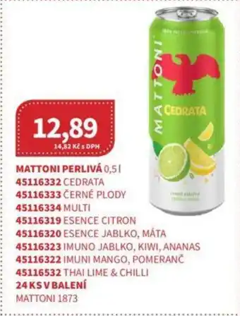 Kubík potraviny MATTONI PERLIVÁ 0,5 l. nabídka