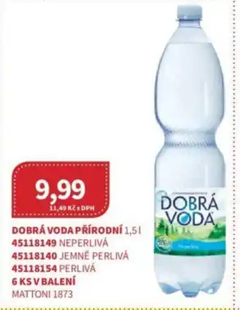 Kubík potraviny DOBRÁ VODA PŘÍRODNÍ 1,5 l. nabídka