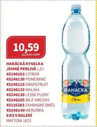 Kubík potraviny HANÁCKÁ KYSELKA JEMNĚ PERLIVÁ 1,5 l. nabídka