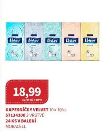 Kubík potraviny KAPESNÍČKY VELVET 10 x 10 ks nabídka