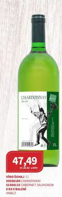 Kubík potraviny VÍNO ŠOHAJ 1 l. CHARDONNAY nabídka