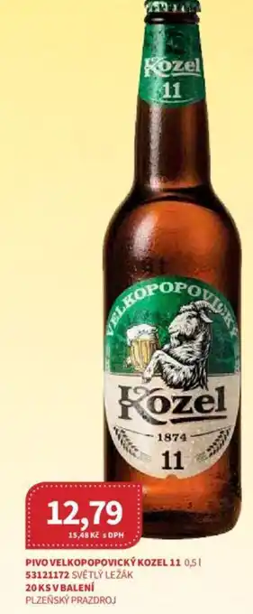 Kubík potraviny PIVO VELKOPOPOVICKÝ KOZEL 11 0,5 l. nabídka