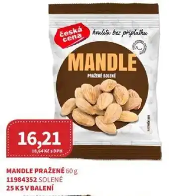 Kubík potraviny MANDLE PRAŽENÉ 60 g nabídka