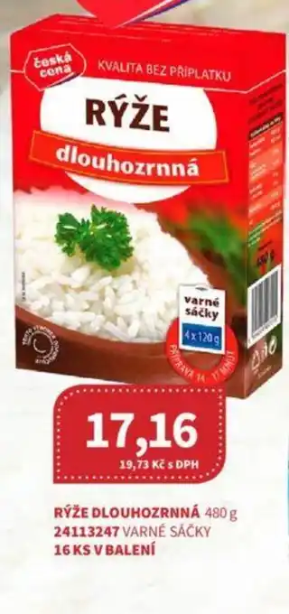 Kubík potraviny RÝŽE DLOUHOZRNNÁ 480 g nabídka