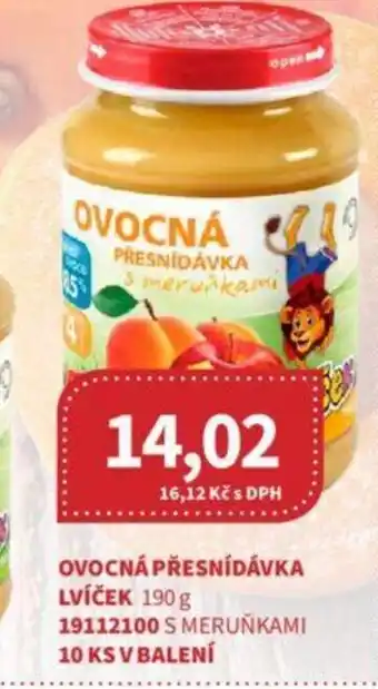 Kubík potraviny OVOCNÁ PŘESNÍDÁVKA LVÍČEK 190 g nabídka
