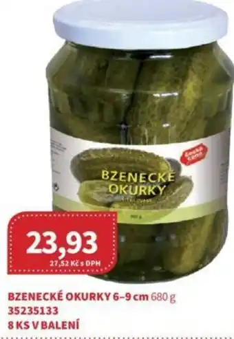 Kubík potraviny BZENECKÉ OKURKY 6-9 cm 680 g nabídka