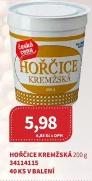 Kubík potraviny HOŘČICE KREMŽSKÁ 200 g nabídka