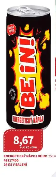 Kubík potraviny ENERGETICKÝ NÁPOJ BE IN! 250 ml nabídka