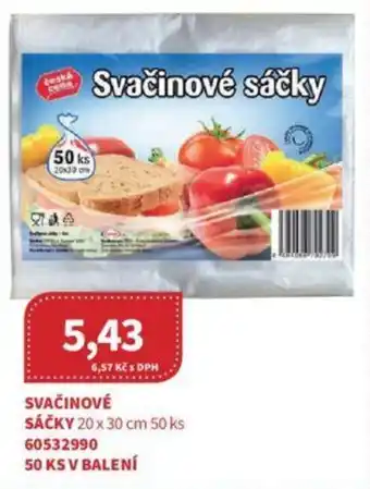 Kubík potraviny SVAČINOVÉ SÁČKY 20 x 30 cm 50 ks nabídka