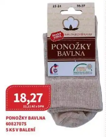 Kubík potraviny PONOŽKY BAVLNA nabídka
