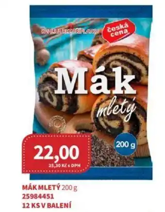 Kubík potraviny MÁK MLETÝ 200 g nabídka