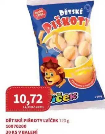 Kubík potraviny DĚTSKÉ PIŠKOTY LVÍČEK 120 g nabídka