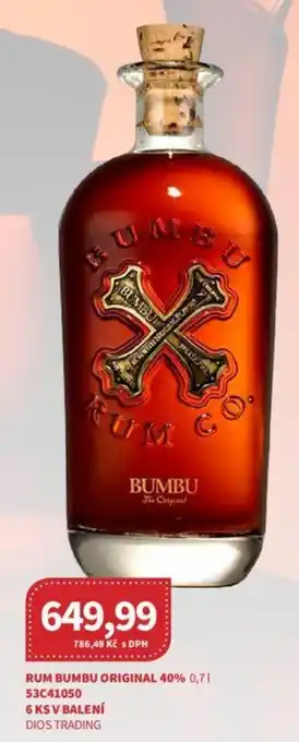 RUM BUMBU ORIGINAL 40% 0,7L