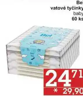 Bel vatové tyčinky baby, 60 ks