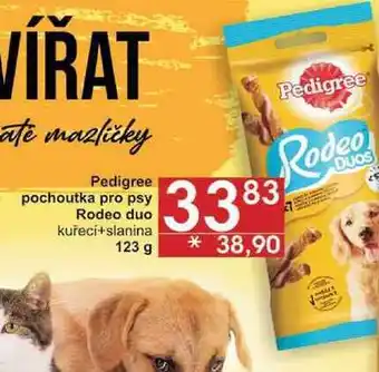 Jip Pedigree pochoutka pro psy rodeo duo kuřecí+slanina, 123 g nabídka