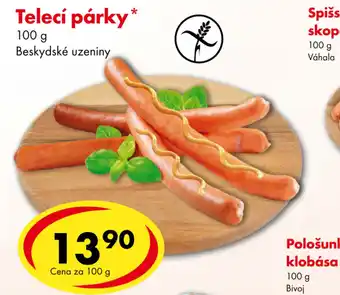 CBA Telecí párky 100g nabídka