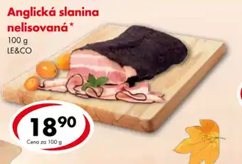 CBA Anglická slanina nelisovaná 100g nabídka
