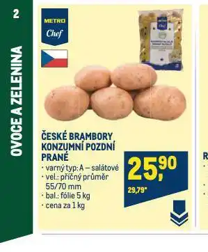 Makro Brambory konzumní pozdní nabídka