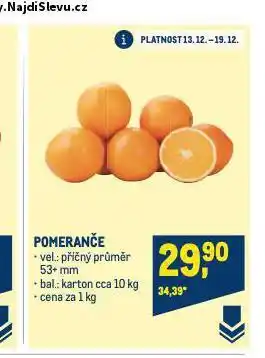 Makro Pomeranče nabídka