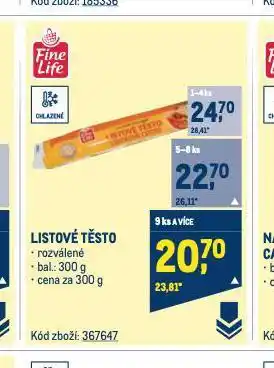 Makro Listové těsto nabídka