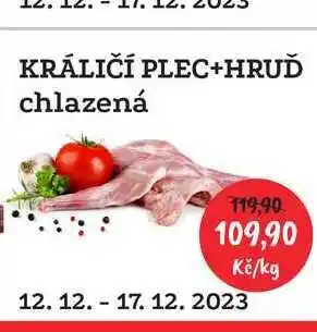 RABBIT řeznictví Rabbit králičí plec+hruď 1kg chlazená nabídka