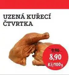 RABBIT řeznictví Uzená kuřecí čtvrtka 100g nabídka