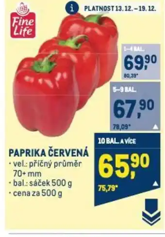 Makro PAPRIKA ČERVENÁ nabídka
