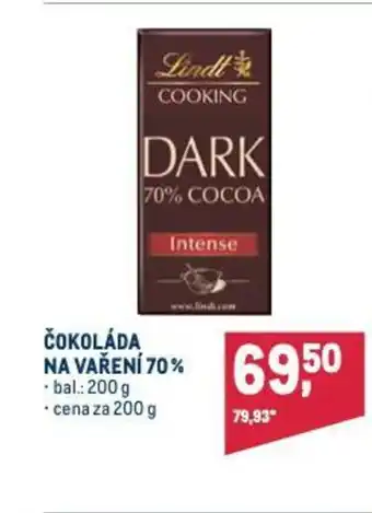 Makro ČOKOLÁDA NA VAŘENÍ 70% nabídka