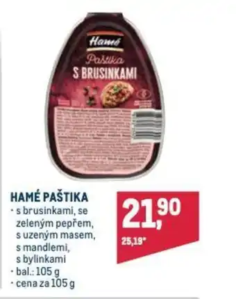 Makro HAMÉ PAŠTIKA nabídka