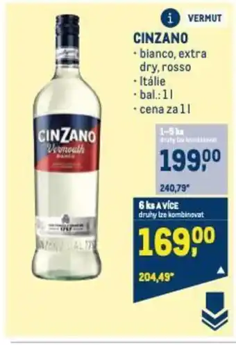 Makro CINZANO nabídka