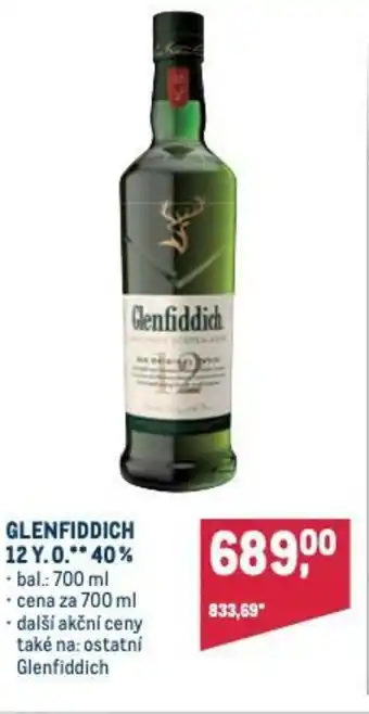 Makro GLENFIDDICH 12 Y.O 40% nabídka