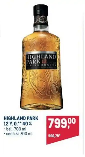 Makro HIGHLAND PARK 12 Y.O 40% nabídka