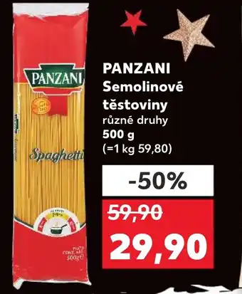 Kaufland PANZANI Semolinové těstoviny nabídka