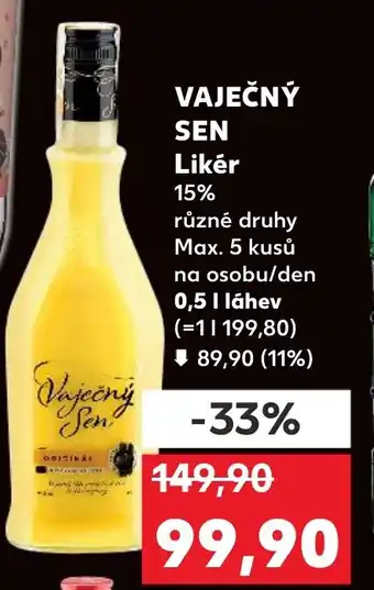 Kaufland VAJEČNÝ SEN Likér 15% nabídka