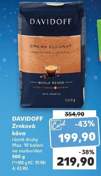 Kaufland DAVIDOFF Zrnková káva nabídka