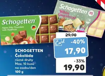 Kaufland SCHOGETTEN Čokoláda nabídka