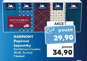 Kaufland HARMONY Papírové kapesníky nabídka