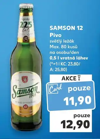 Kaufland SAMSON 12 Pivo nabídka