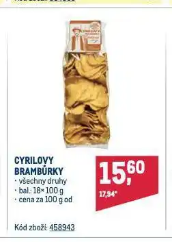 Makro Cyrilovy brambůrky nabídka
