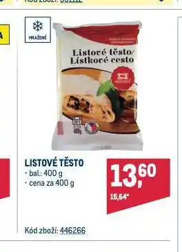 Makro Listové těsto nabídka