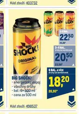 Makro Big shock energy drink nabídka