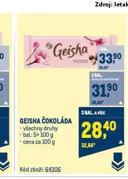 Makro Geisha čokoláda nabídka