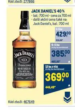 Makro Jack daniel's nabídka