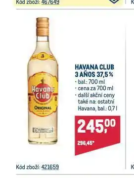 Makro Havana club 3 aňos nabídka