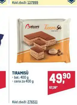 Makro Tiramisu nabídka